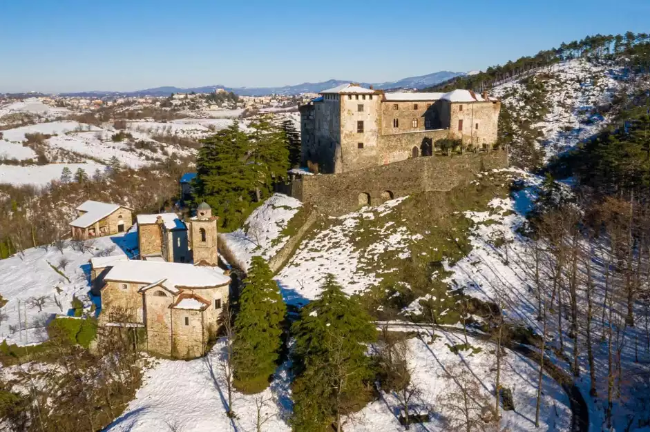 Vista invernale del Castello